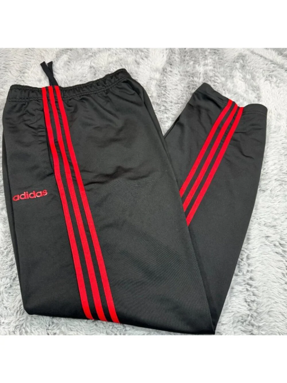 Adidas Pant Men's M Black Polyester Straight Performance Gym Training Workout